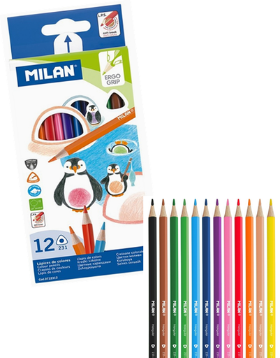 [3BICRAYMIL] CRAYON MADERA TRIANGULAR MILAN